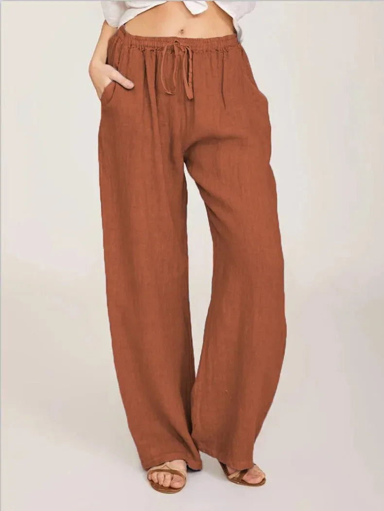 Women's Cotton Linen Pants Twirly Threads