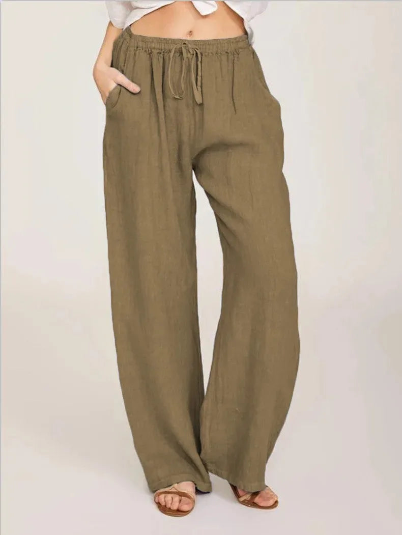 Women's Cotton Linen Pants Twirly Threads