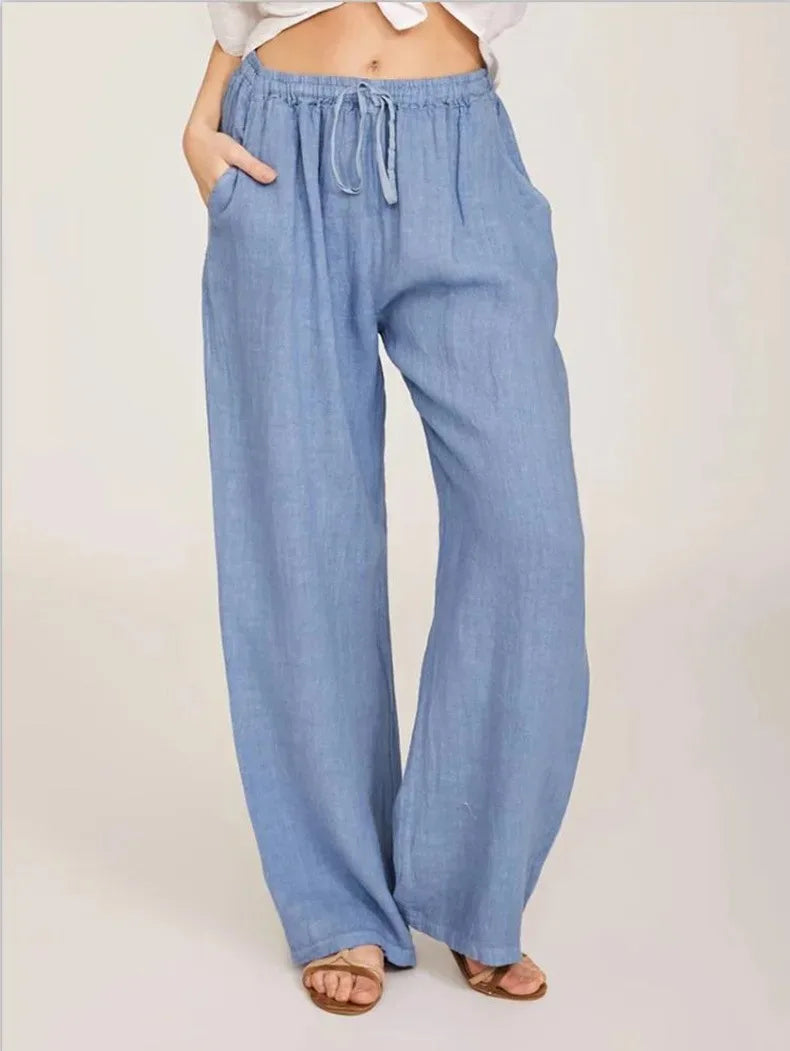 Women's Cotton Linen Pants Twirly Threads