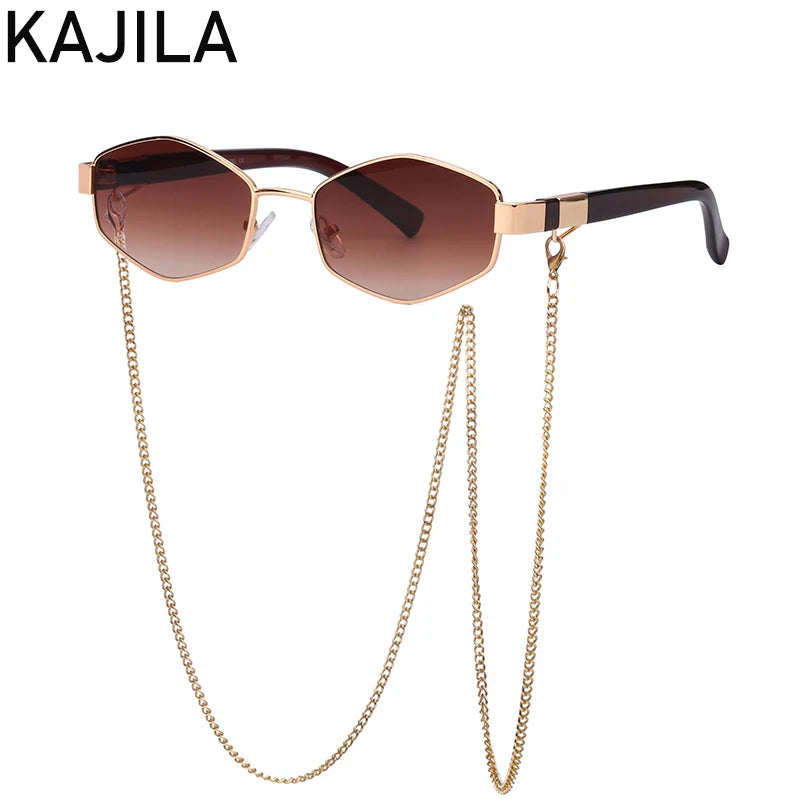 Sexy Small Frame Hexagon Sunglasses Twirly Threads