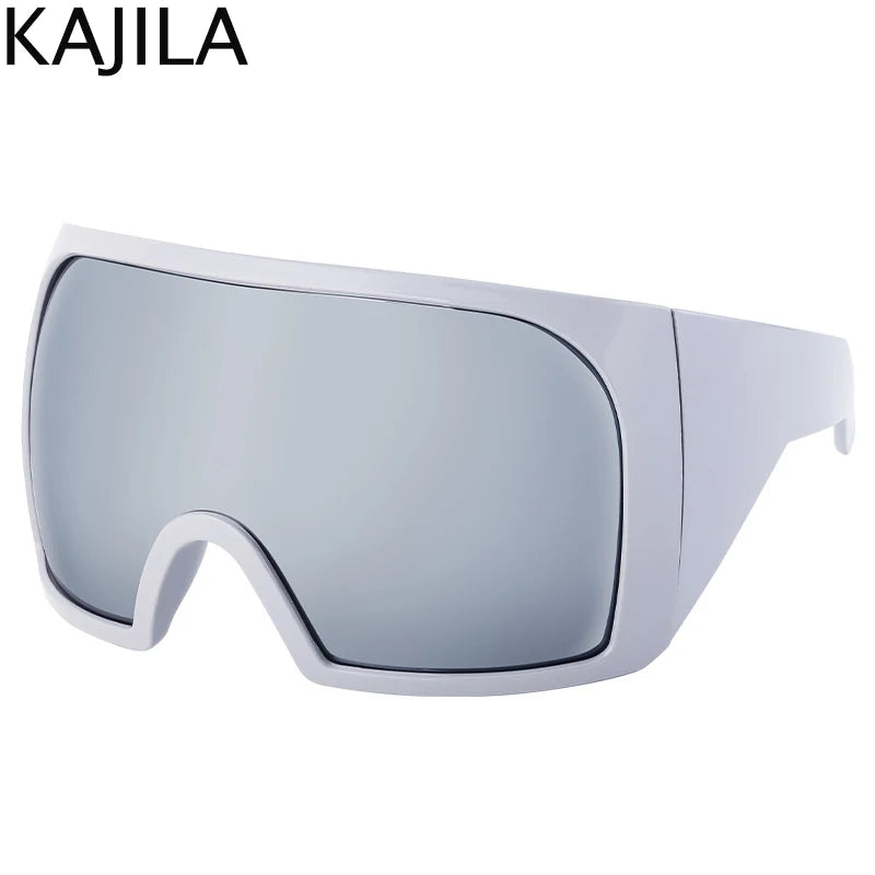 Oversized Punk Shield Sunglasses Twirly Threads