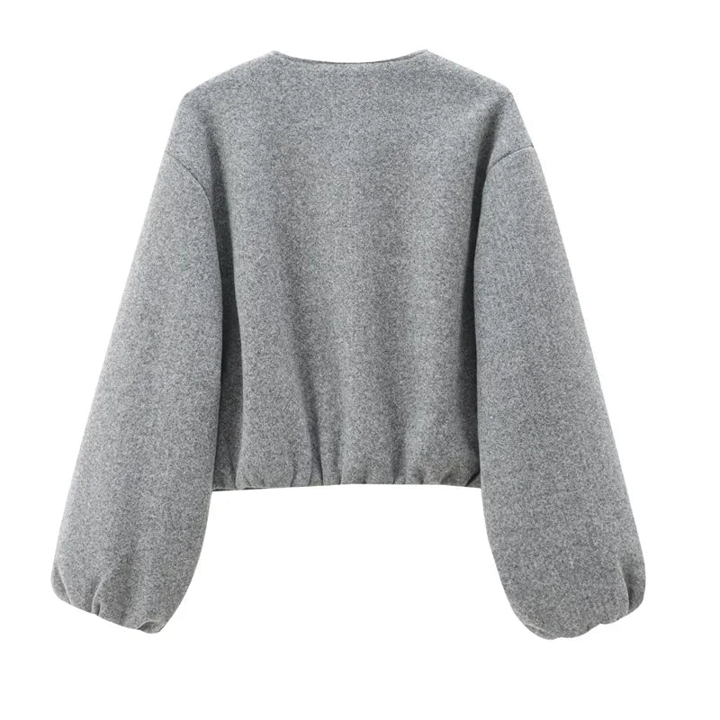 Cropped Bomber Jacket Twirly Threads