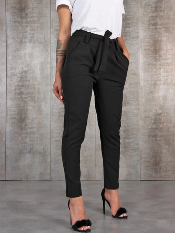 Casual Slim Chiffon High Waist Trousers Twirly Threads