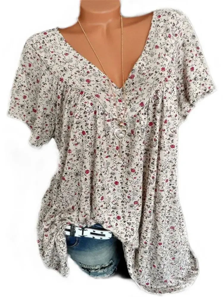 Sleeveless Long Tank T-Shirt V-Neck Twirly Threads