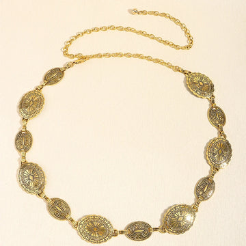 1/2pcs Retro Style WOMEN'S Metal Waist Chain Twirly Threads
