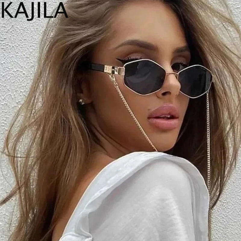 Sexy Small Frame Hexagon Sunglasses Twirly Threads