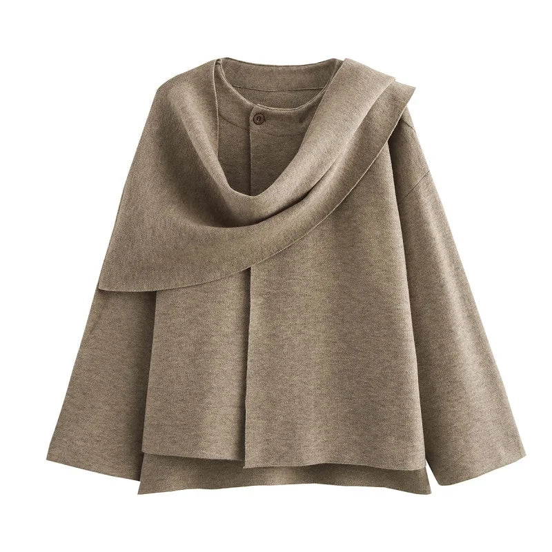 Plush Winter Coats Asymmetric Scarf Demi Twirly Threads
