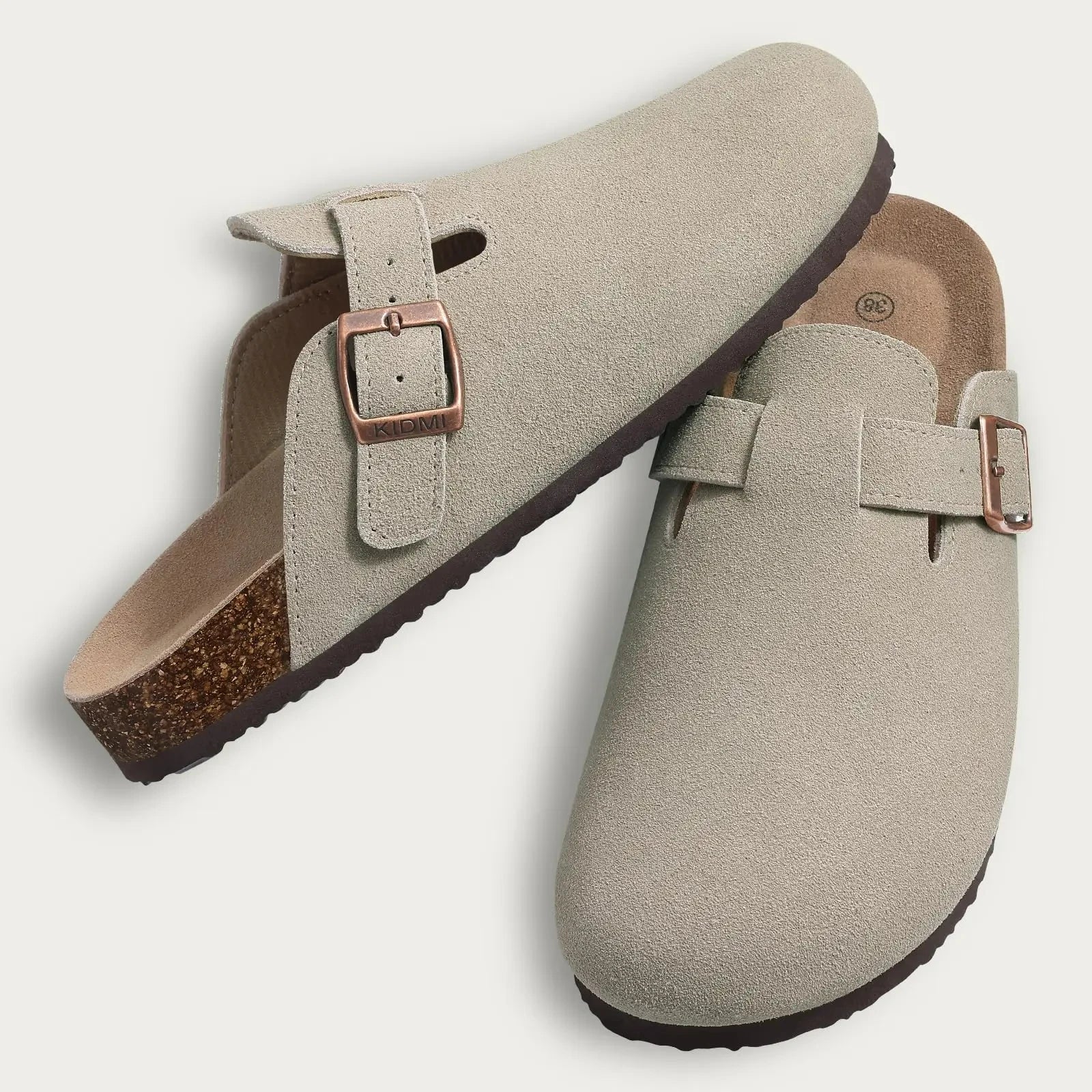 Cork Suede Mules Slippers Women & Men Clogs Twirly Threads