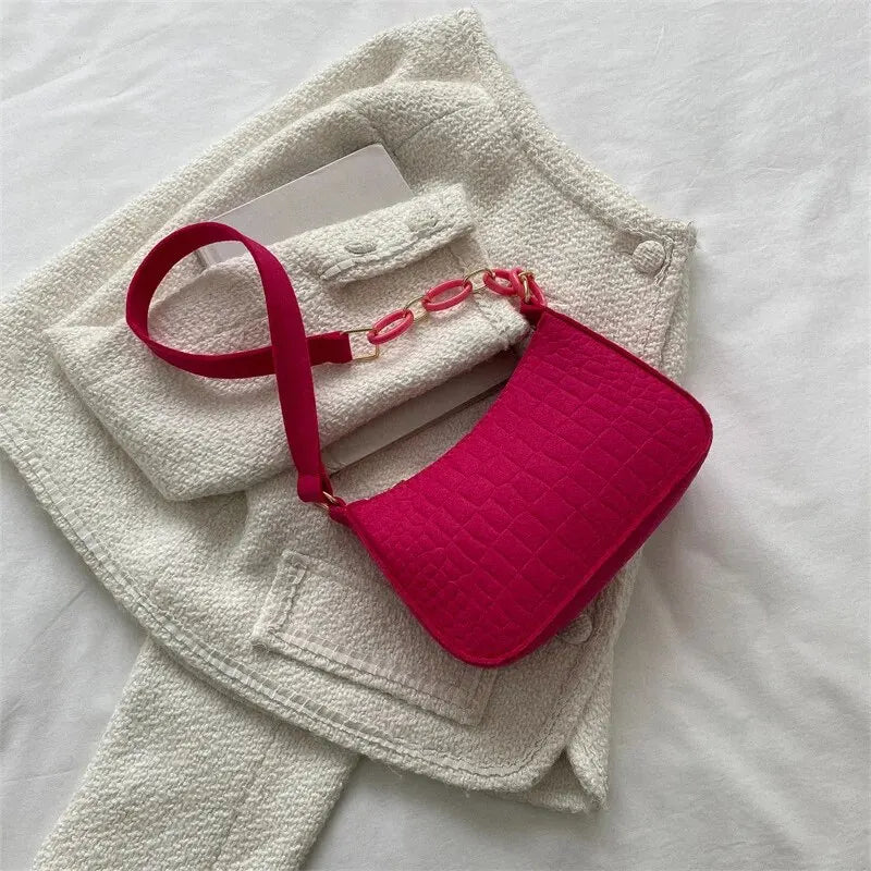 Retro Gentle Temperament Small Square Bag Twirly Threads