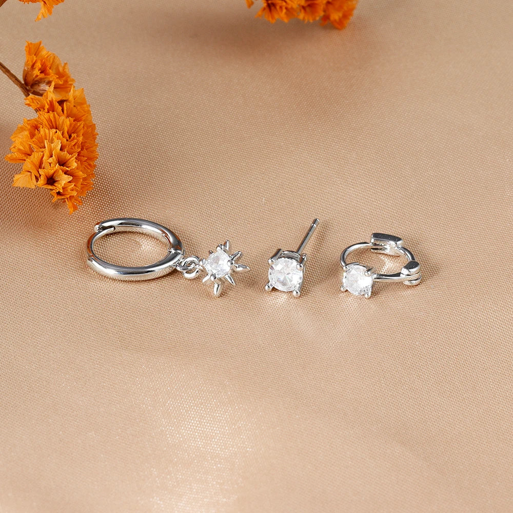 Round Star Drop Earrings Twirly Threads
