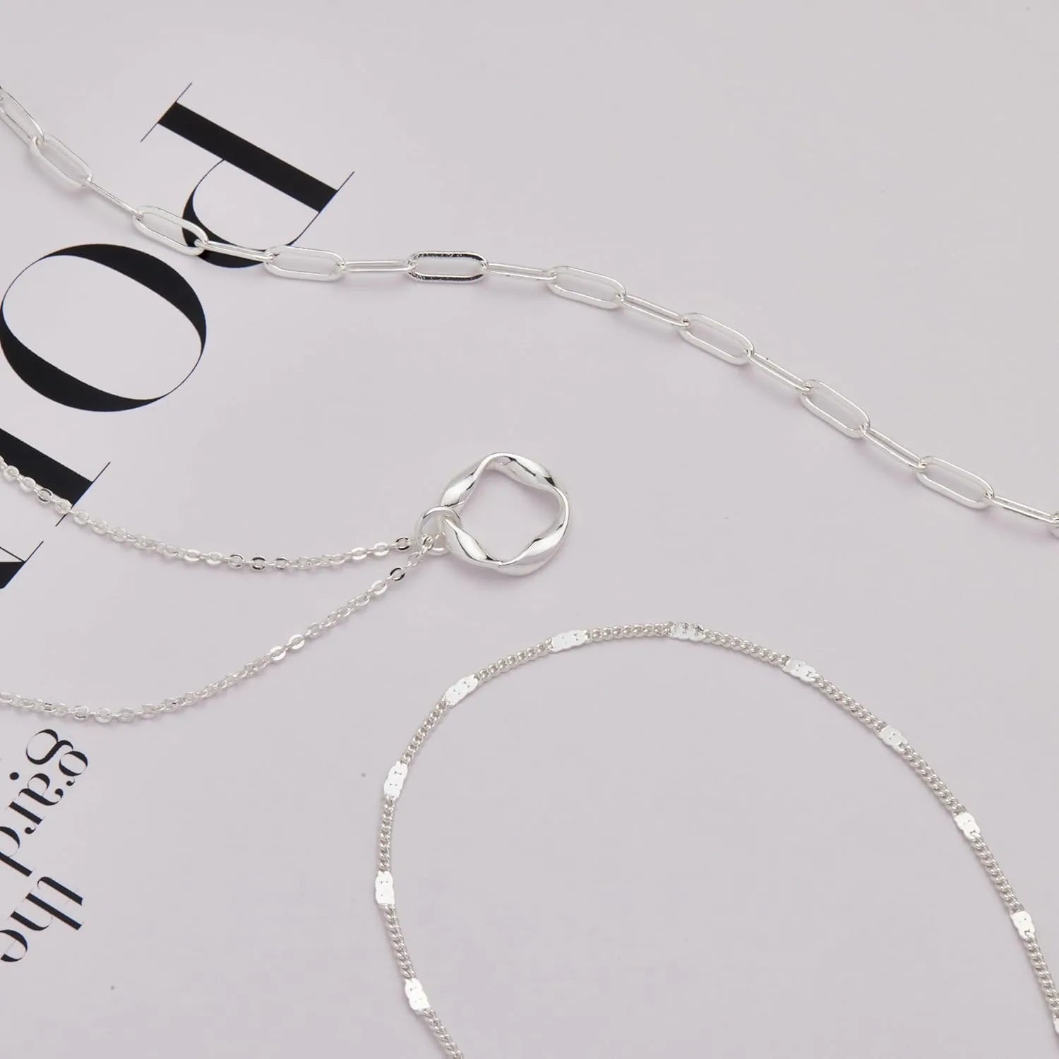 Layered Gold Necklaces Twirly Threads