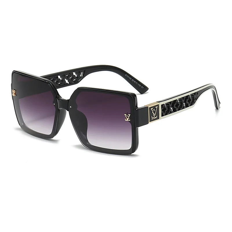 Classic Sunglasses Square Unisex UV400 Shades Twirly Threads