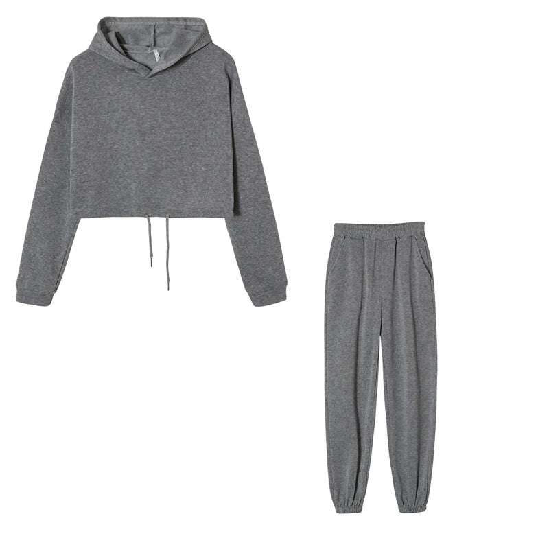 Long-sleeved Sports Casual Suit Waist Two-piece Set Twirly Threads
