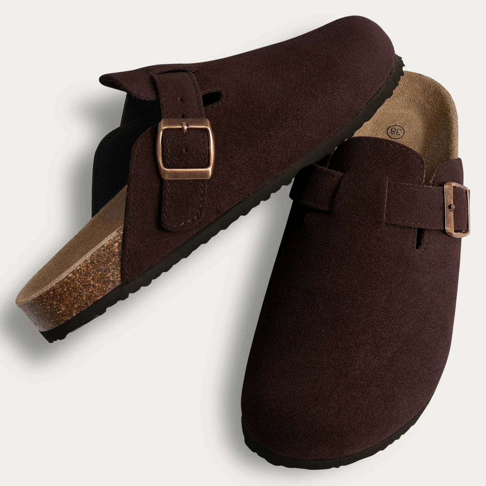 Cork Suede Mules Slippers Women & Men Clogs Twirly Threads