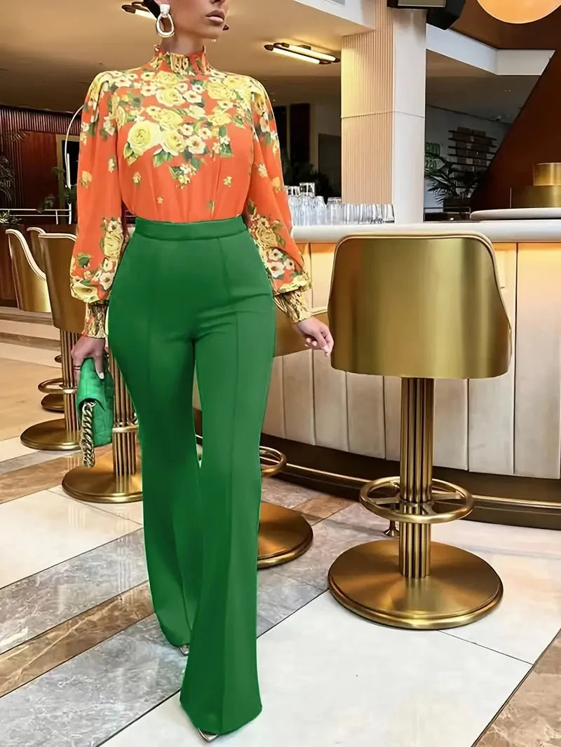 Women's Slim Bell-Bottoms Trousers Twirly Threads