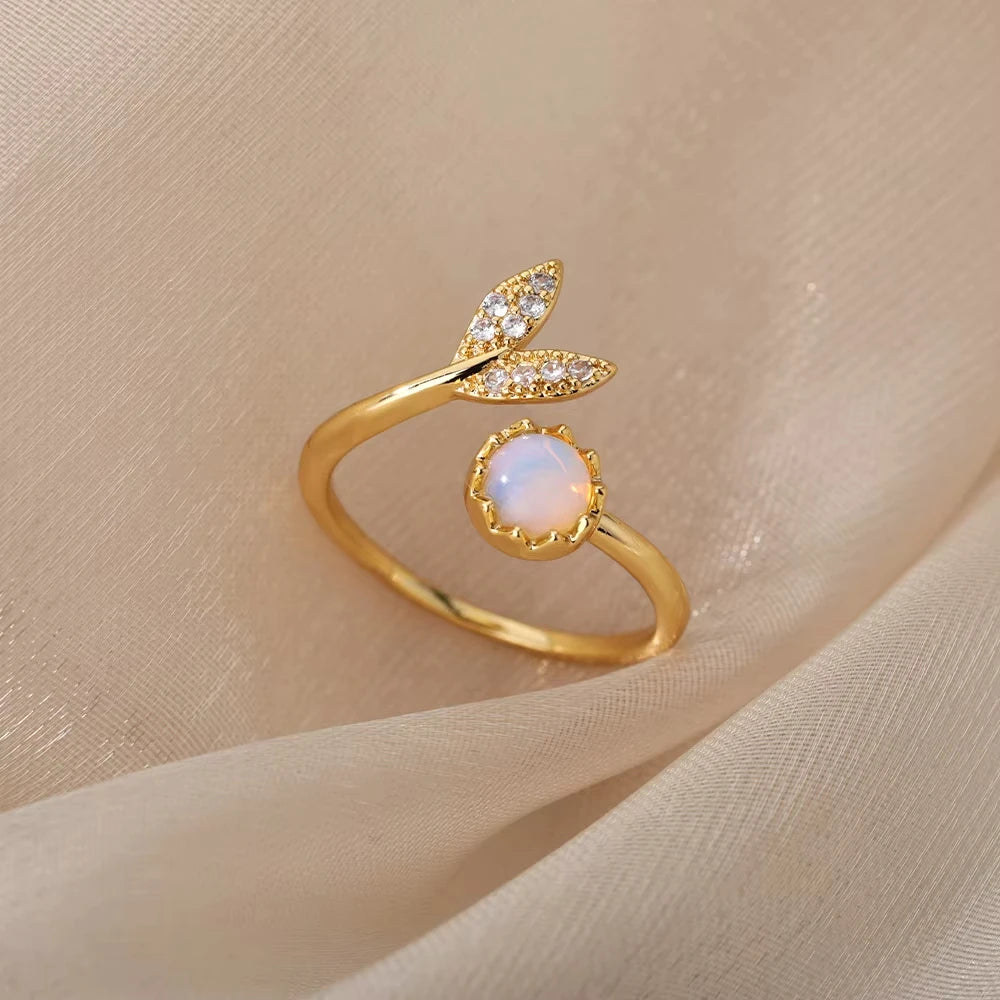Luxury Zircon Rings Twirly Threads