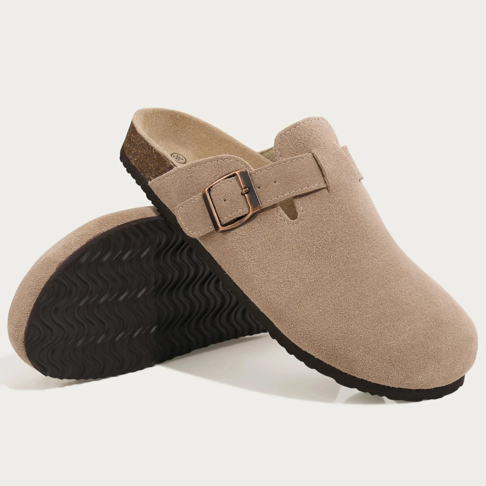 Cork Suede Mules Slippers Women & Men Clogs Twirly Threads
