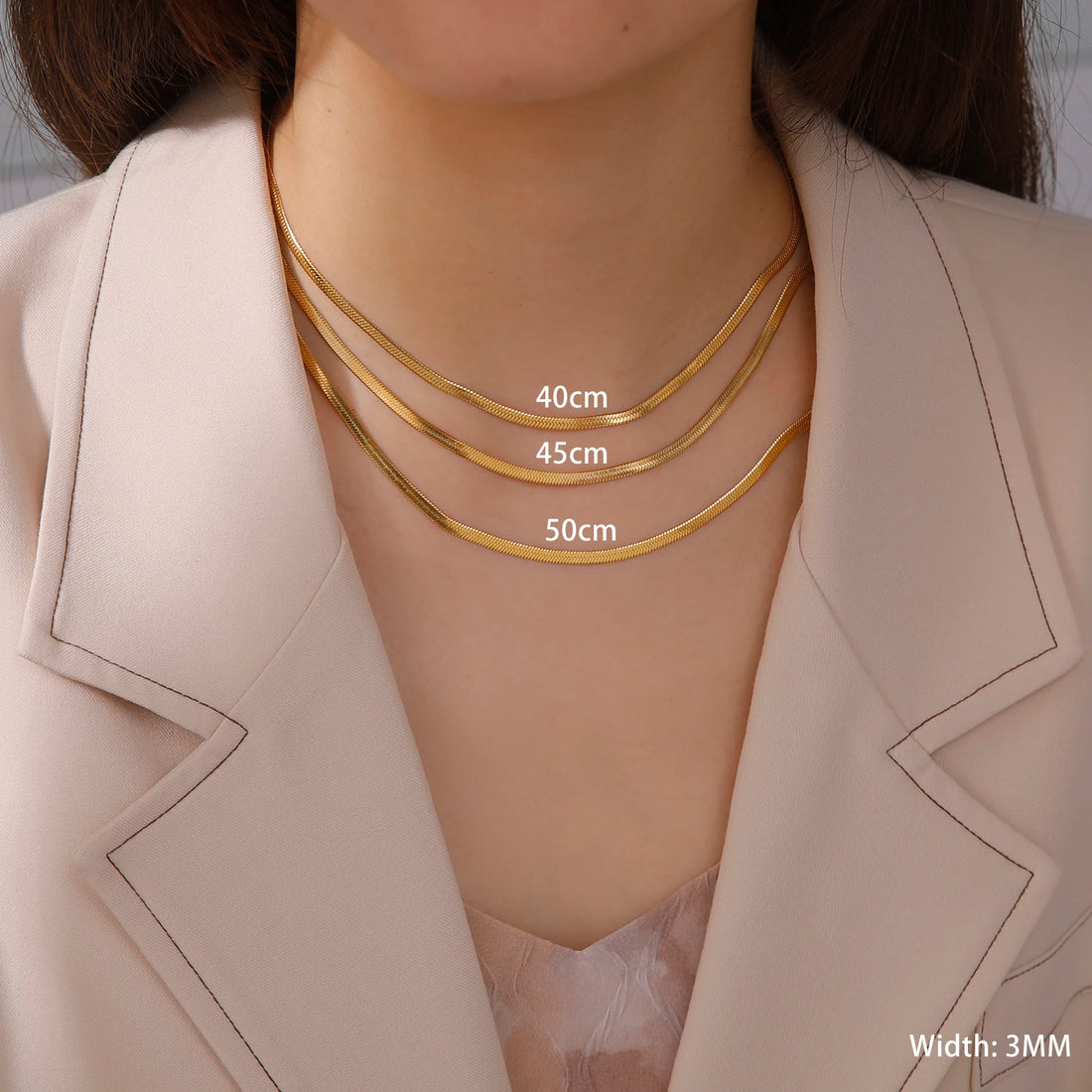 Stainless Steel Snake Chain Necklace Twirly Threads