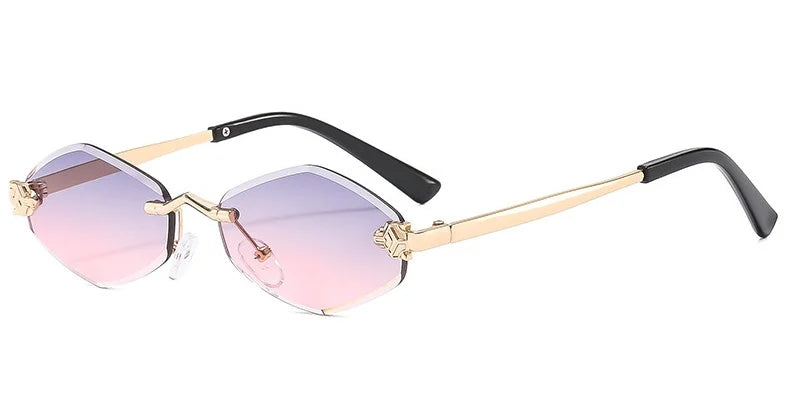 Frameless Rhombus Women's Sunglasses Twirly Threads