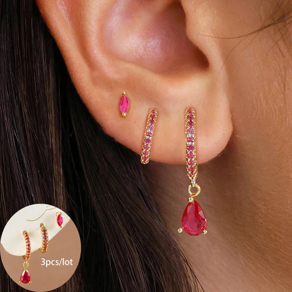 Round Star Drop Earrings Twirly Threads