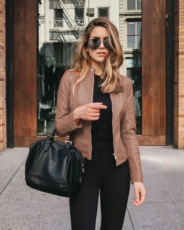 Leather Jacket Top Suit Jacket Twirly Threads