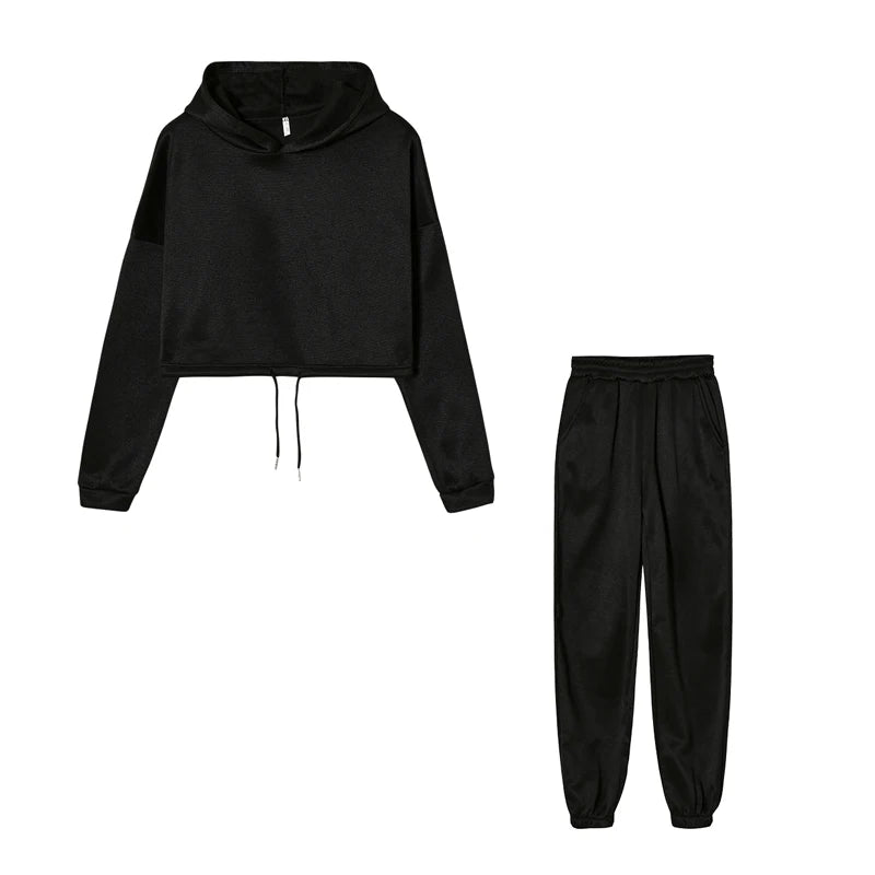 Long-sleeved Sports Casual Suit Waist Two-piece Set Twirly Threads