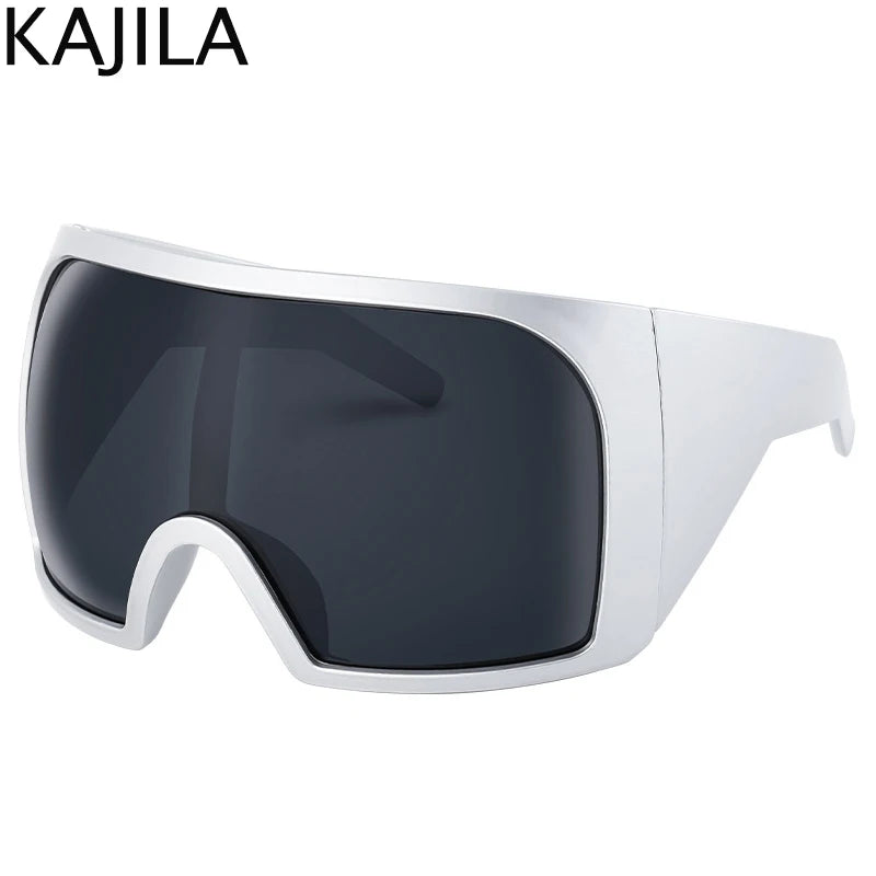 Oversized Punk Shield Sunglasses Twirly Threads
