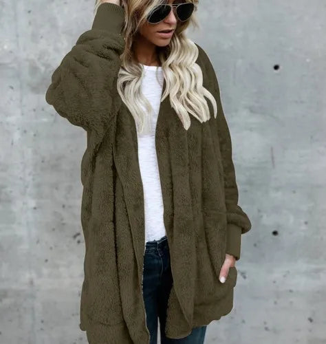 Autumn Winter Double Fleece Cardigan Twirly Threads