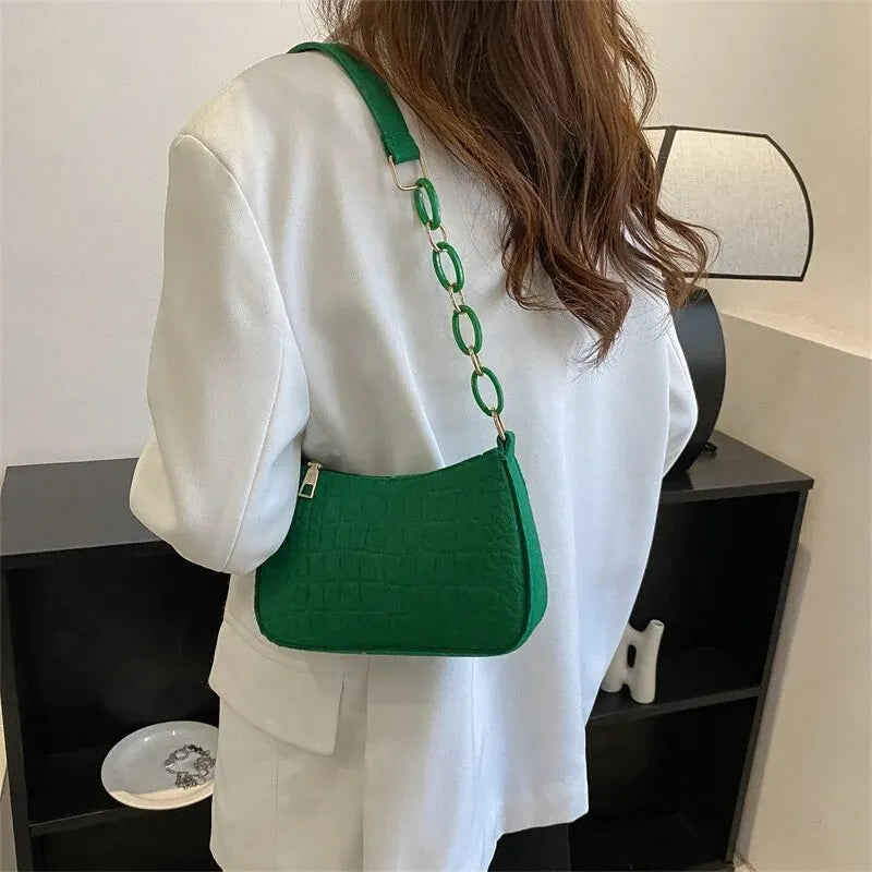 Retro Gentle Temperament Small Square Bag Twirly Threads