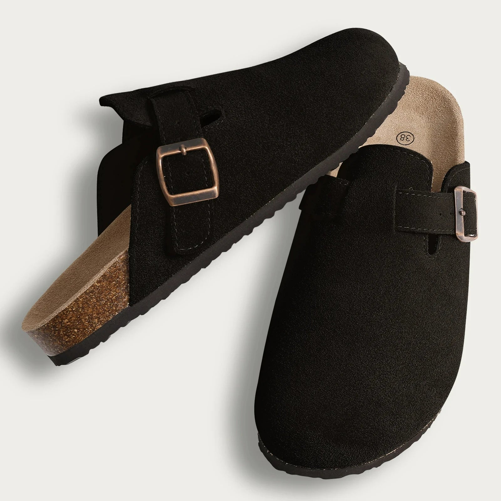 Cork Suede Mules Slippers Women & Men Clogs Twirly Threads