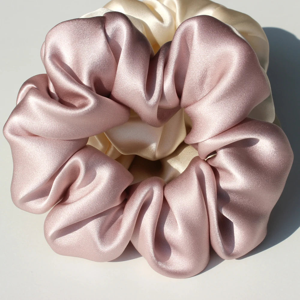 100% Pure Mulberry Silk Large Scrunchies Twirly Threads