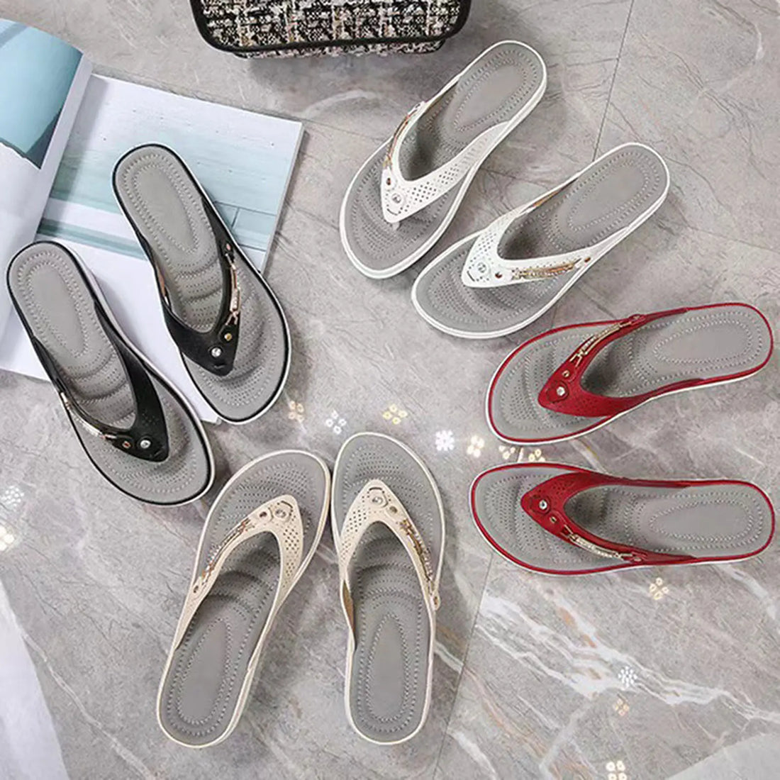 Non-Slip Shoes Beach Sandals Twirly Threads