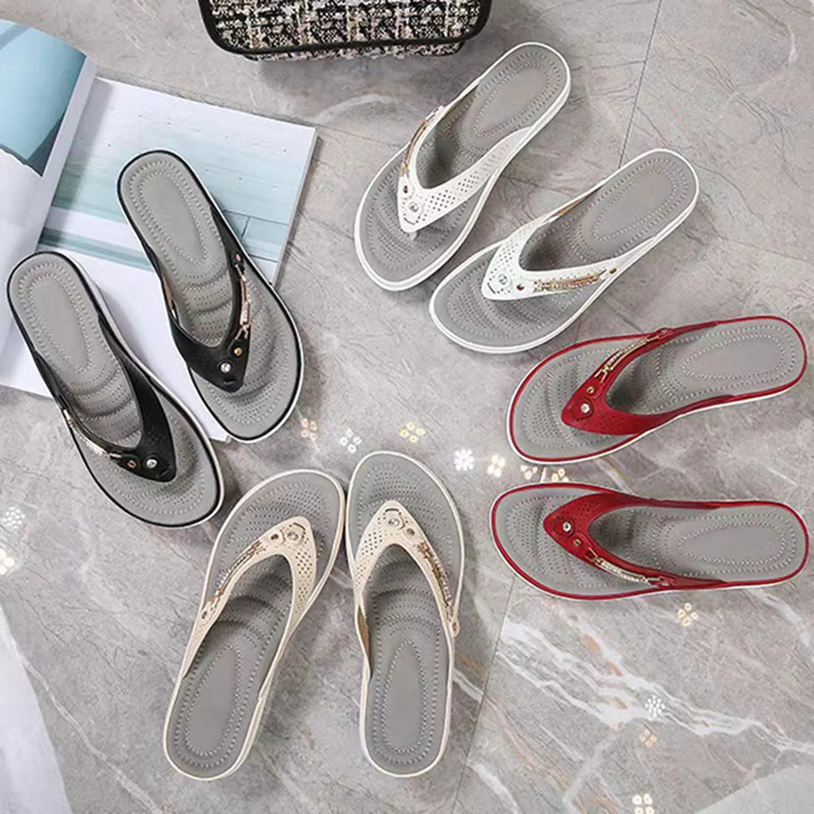 Non-Slip Shoes Beach Sandals Twirly Threads