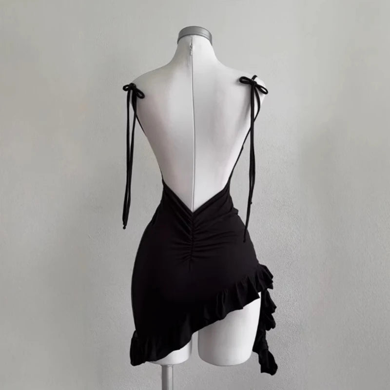 Sexy Sleelveless Backless Mini Dress Twirly Threads