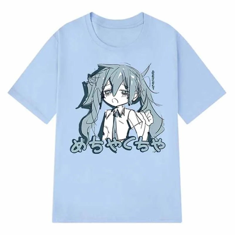 Japanese Y2K Anime Women T-shirt Twirly Threads
