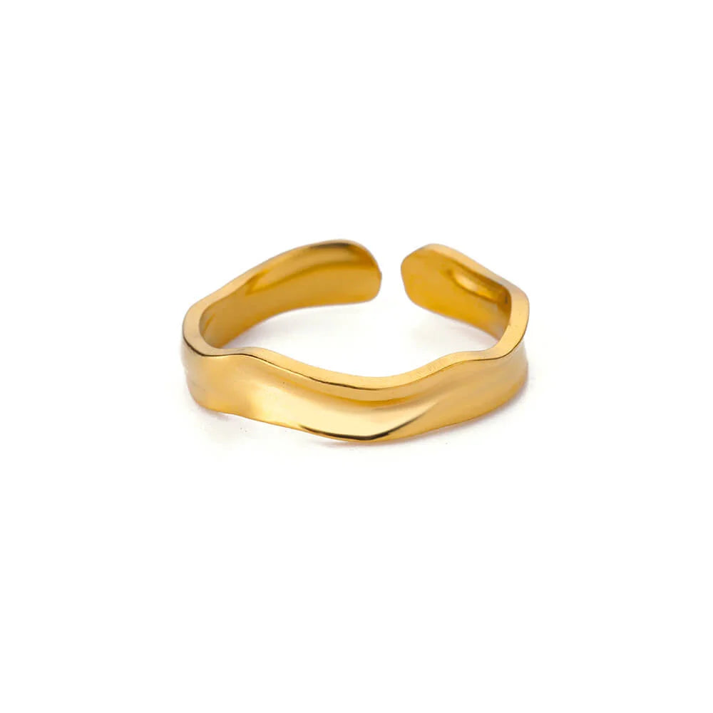Stainless Steel Rings Twirly Thread