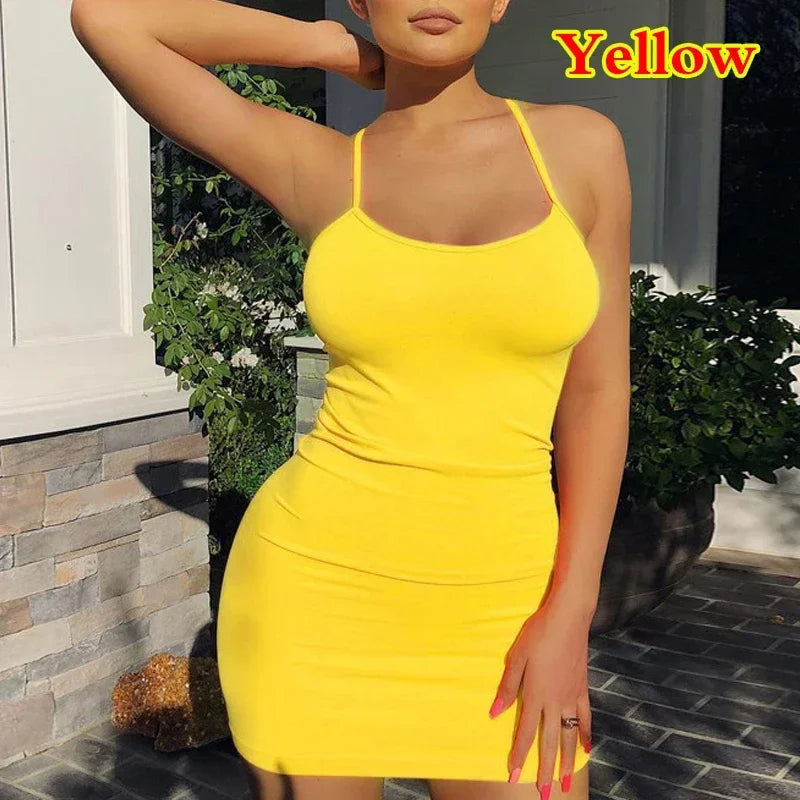 Spaghetti Strap Mini Dress Twirly Threads