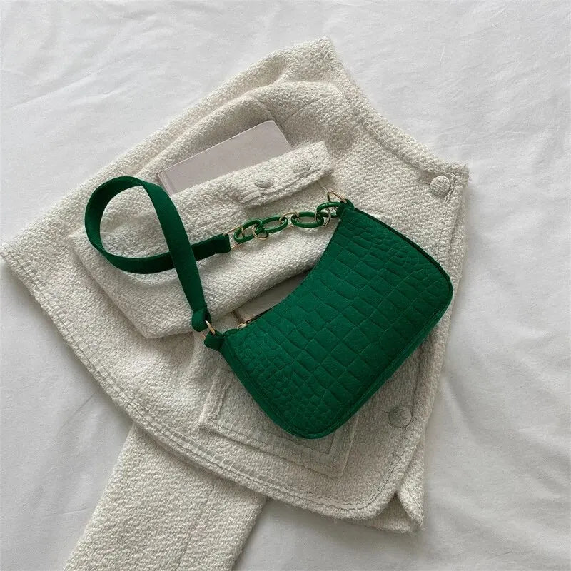 Retro Gentle Temperament Small Square Bag Twirly Threads