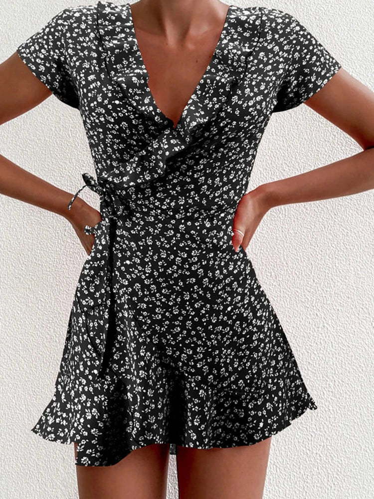 Women’s Floral A-Line Dress Twirly Threads