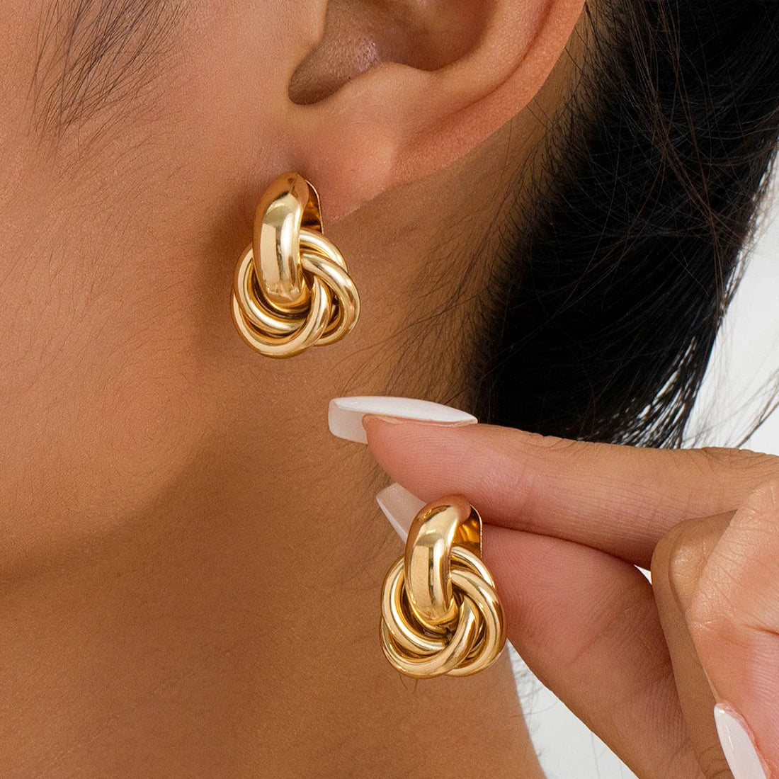 Hoop Earrings Twirly Threads