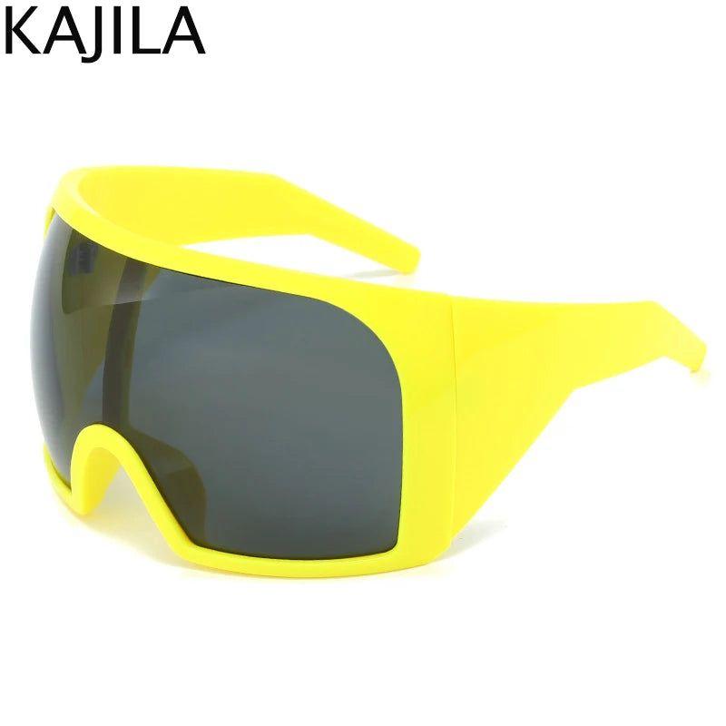 Oversized Punk Shield Sunglasses Twirly Threads