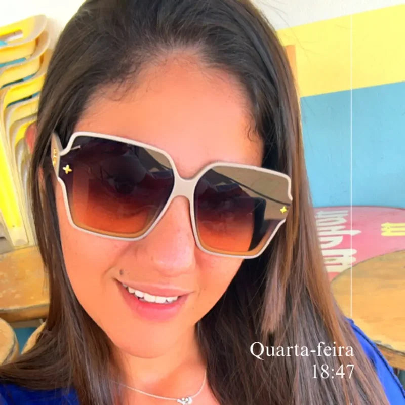 Square Frame Sunglasses Protection Twirly Threads