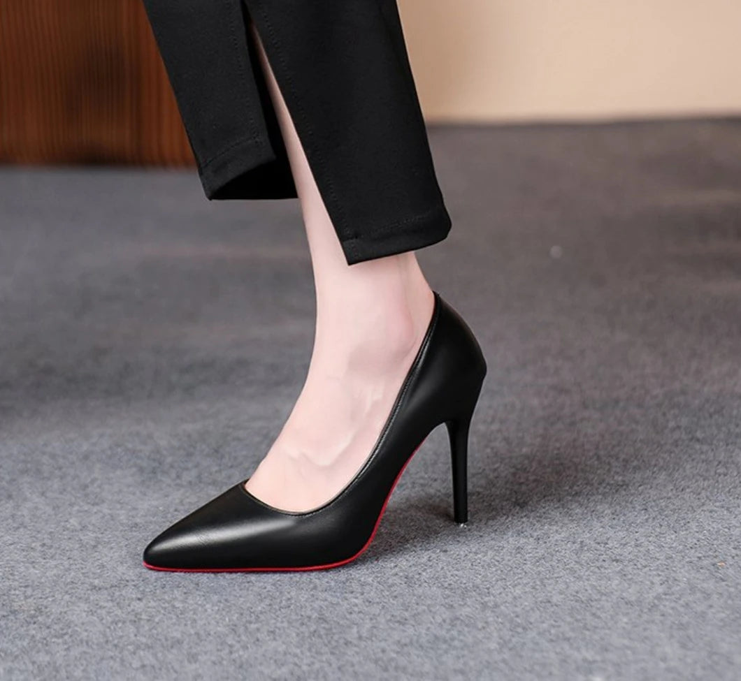 Sexy Red Bottom High Heels Twirly Threads