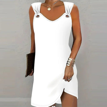 Sexy Backless V-Neck Pleated Suspender Dress Twirly Threads