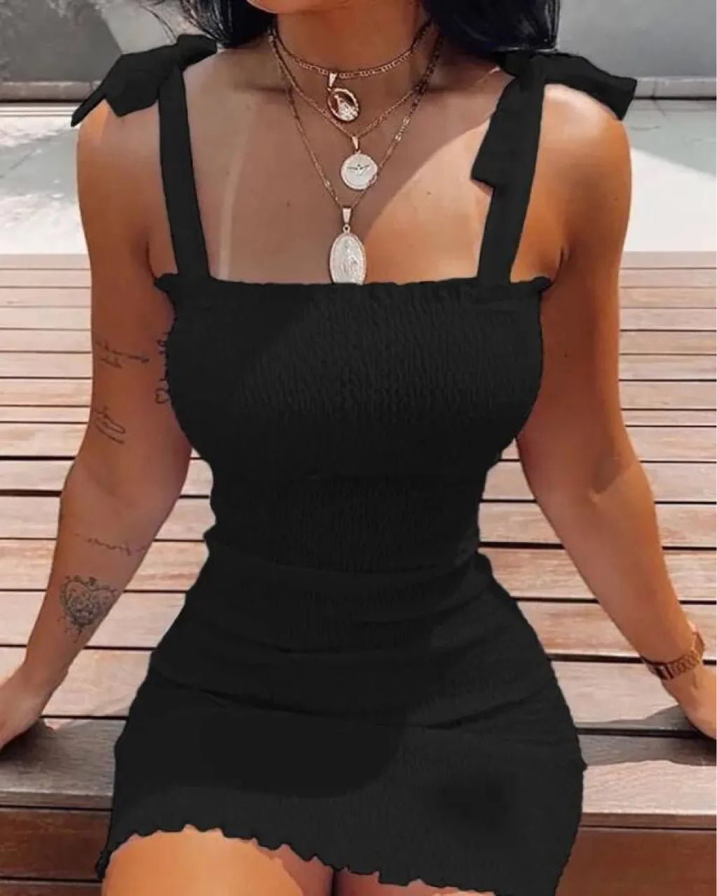 Solid Strap Short White Dress Off Shoulder Twirly Threads
