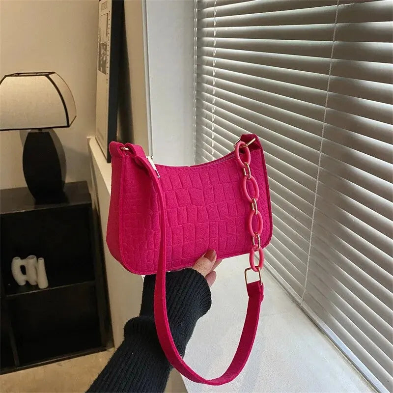 Retro Gentle Temperament Small Square Bag Twirly Threads