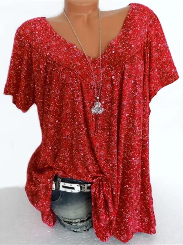 Sleeveless Long Tank T-Shirt V-Neck Twirly Threads
