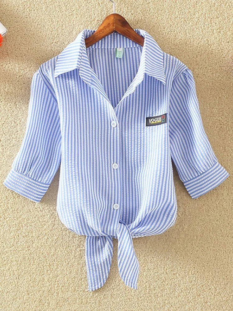 Chiffon Blouse Short Sleeve Casual Shirt Twirly Threads