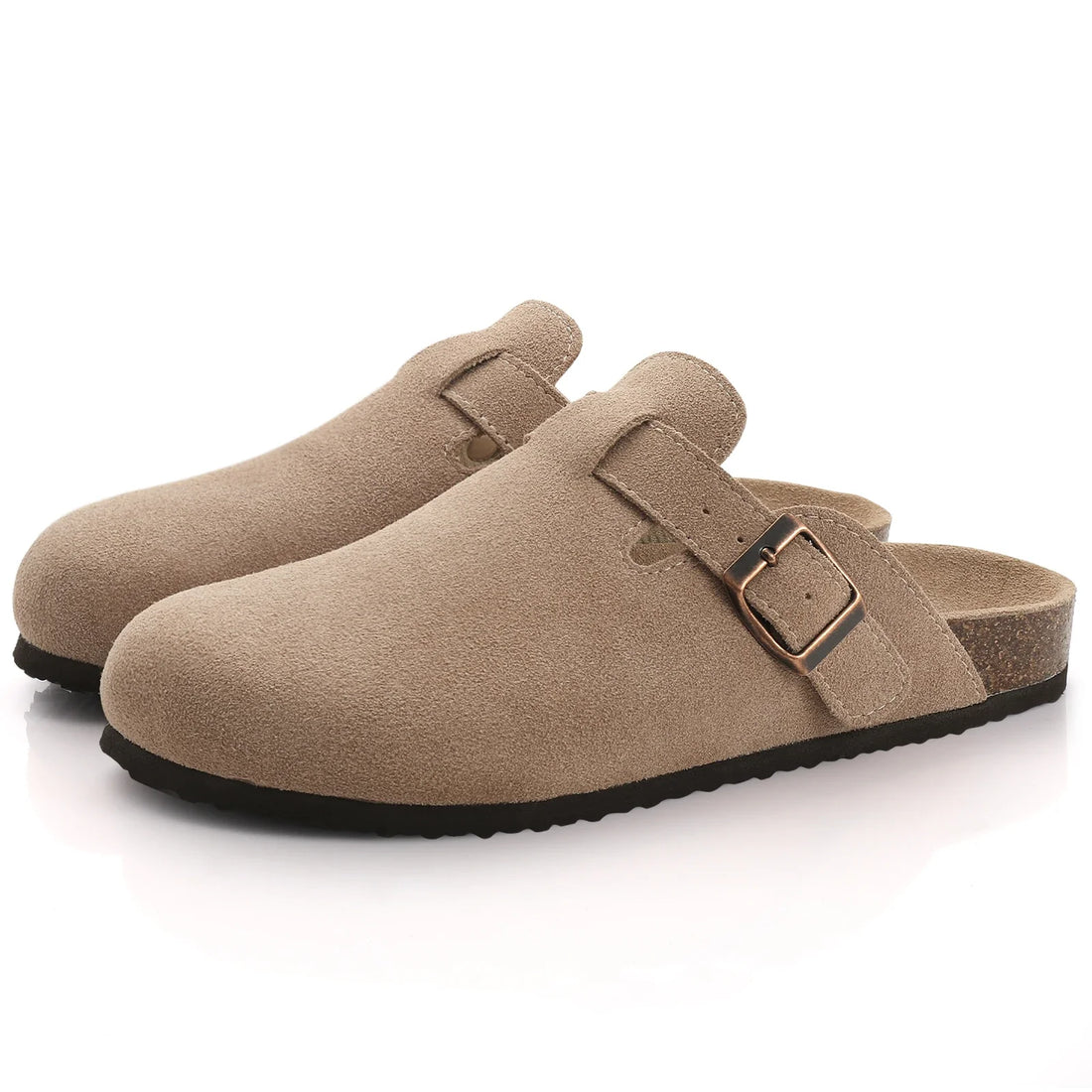 Cork Suede Mules Slippers Women & Men Clogs Twirly Threads