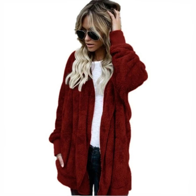 Autumn Winter Double Fleece Cardigan Twirly Threads